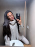 ELYNDI extended wool sweater - light beige PRE-ORDER
